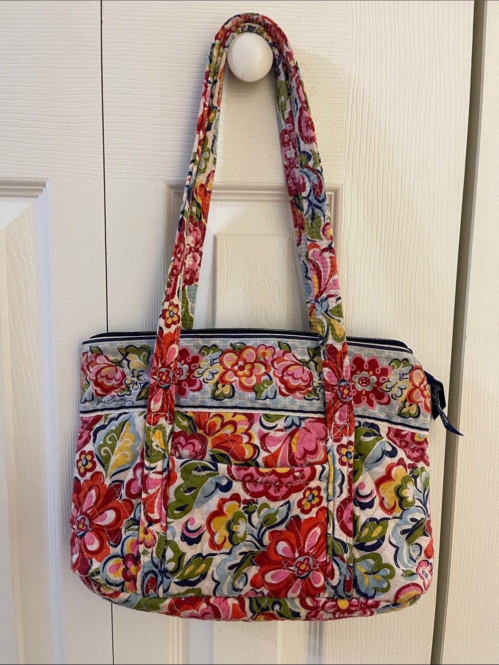 Vera Bradley Floral Quilted Shoulder Bag - Pink, Red, Green